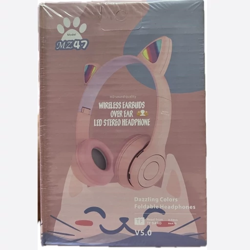 هدفون بلوتوثی چراغ دار طرح گربه مدل MZ47